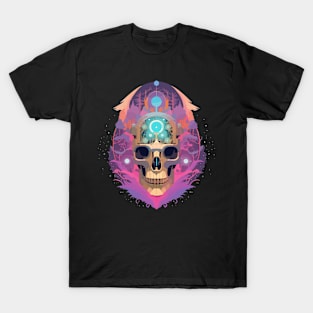 Halloween Day of the Dead Pink Sugar Skull T-Shirt